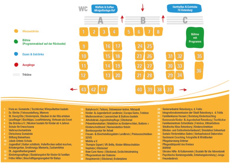 Standplan der Familienmesse 2024